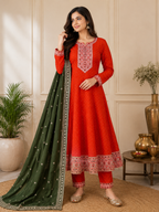 K-1153 Ghera Kurti with Pant and Dupatta