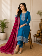 K-1153 Ghera Kurti with Pant and Dupatta