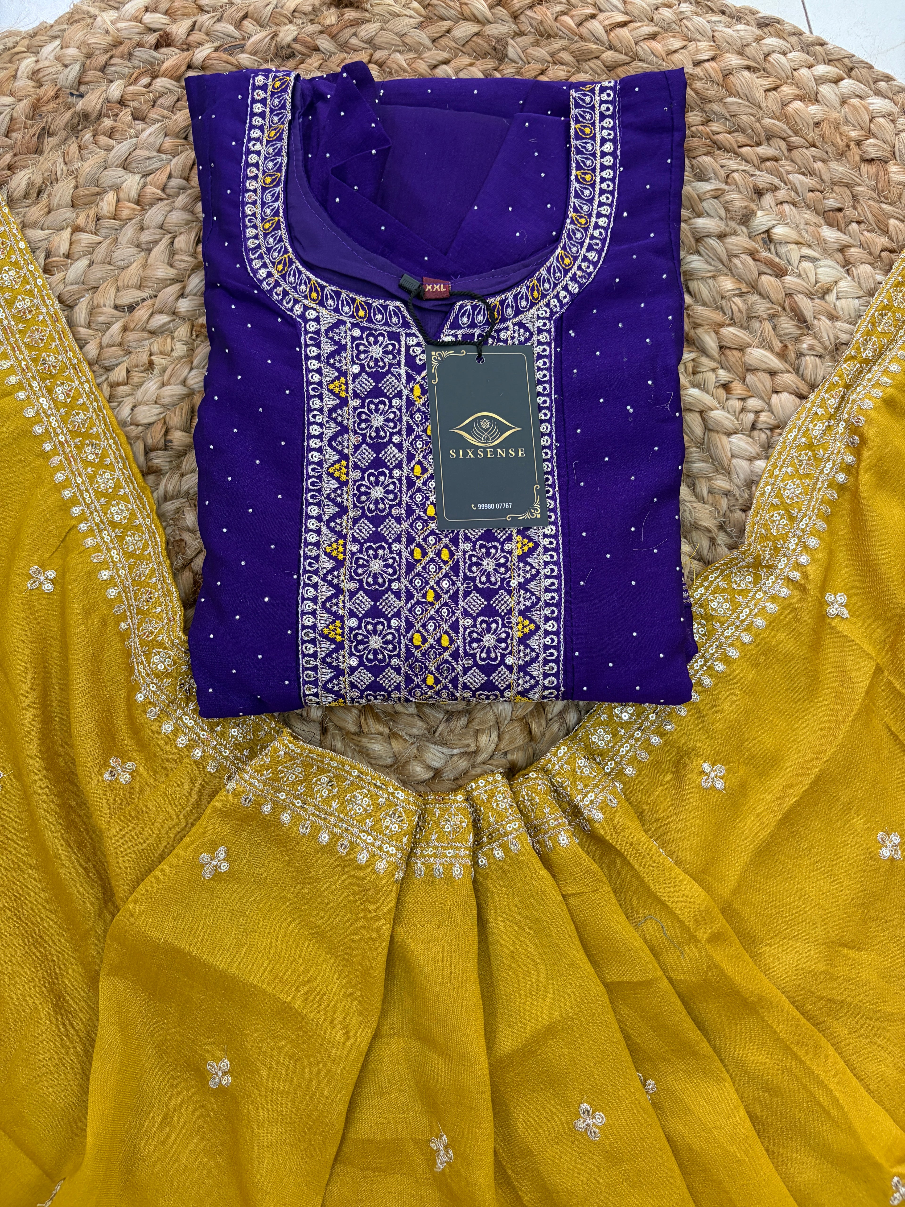 K-1153 Ghera Kurti with Pant and Dupatta