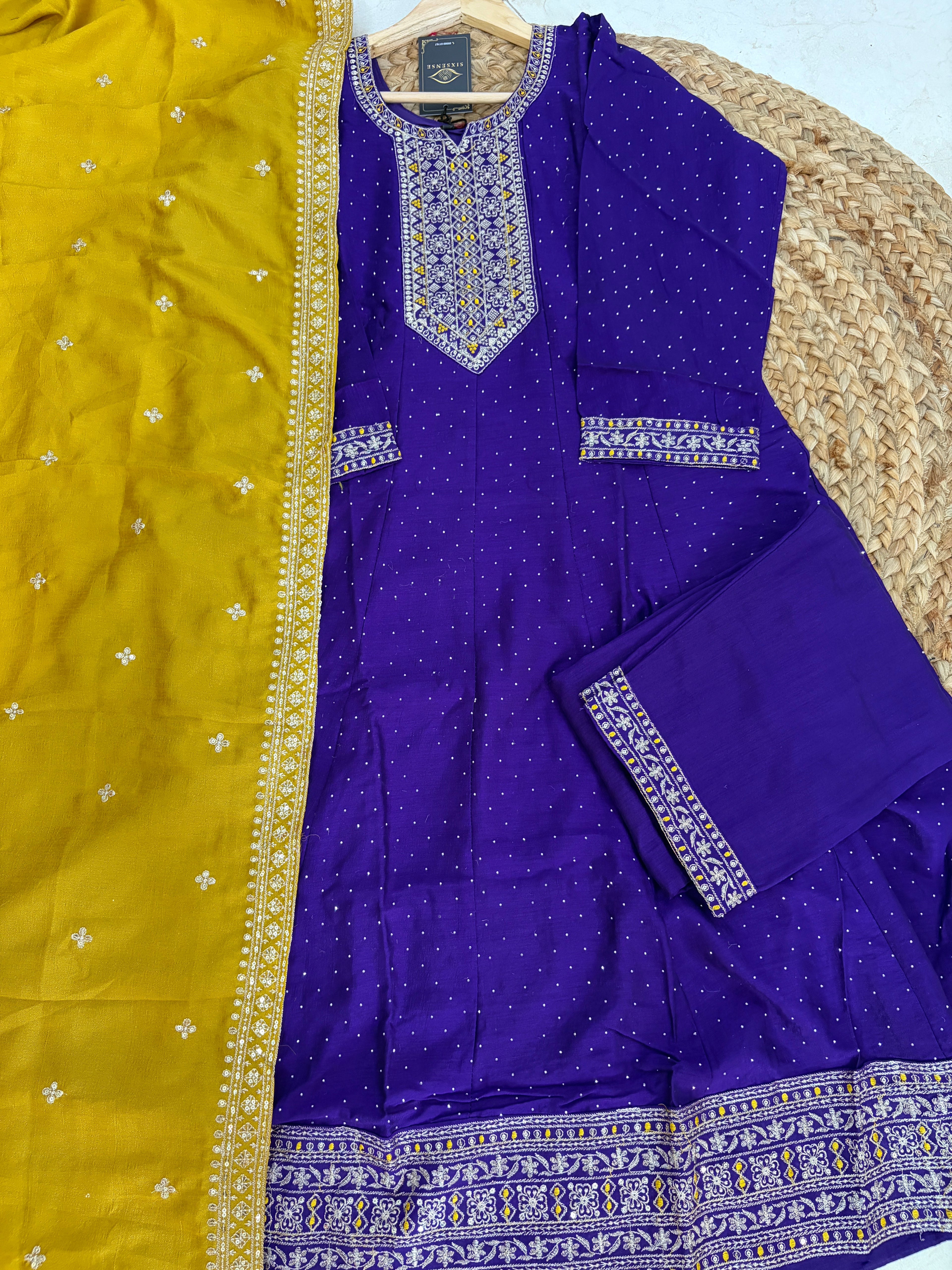 K-1153 Ghera Kurti with Pant and Dupatta