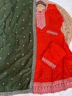 K-1153 Ghera Kurti with Pant and Dupatta