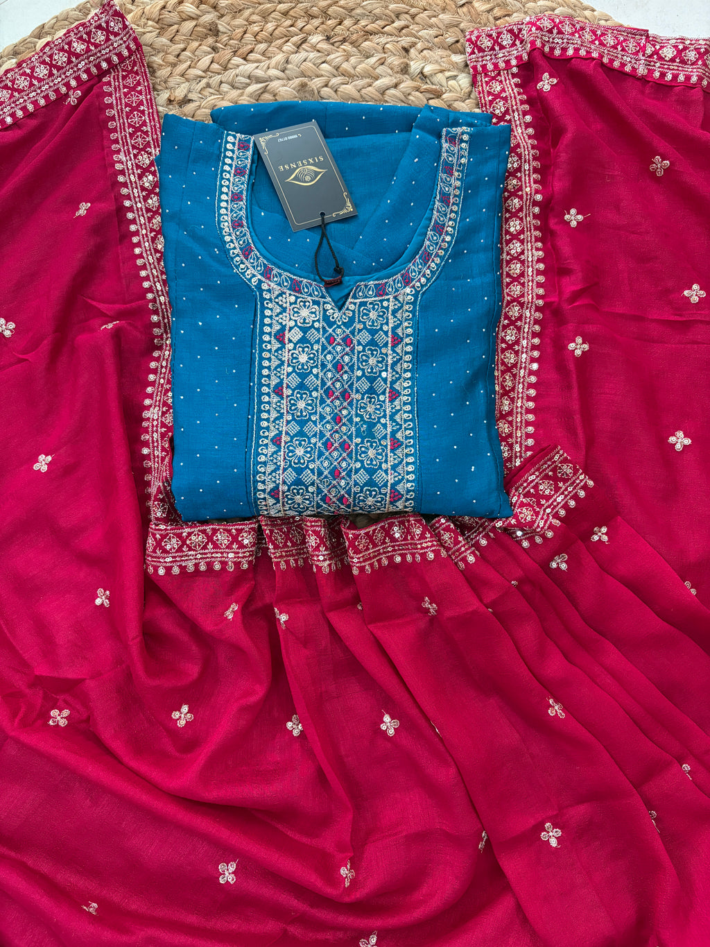 K-1153 Ghera Kurti with Pant and Dupatta