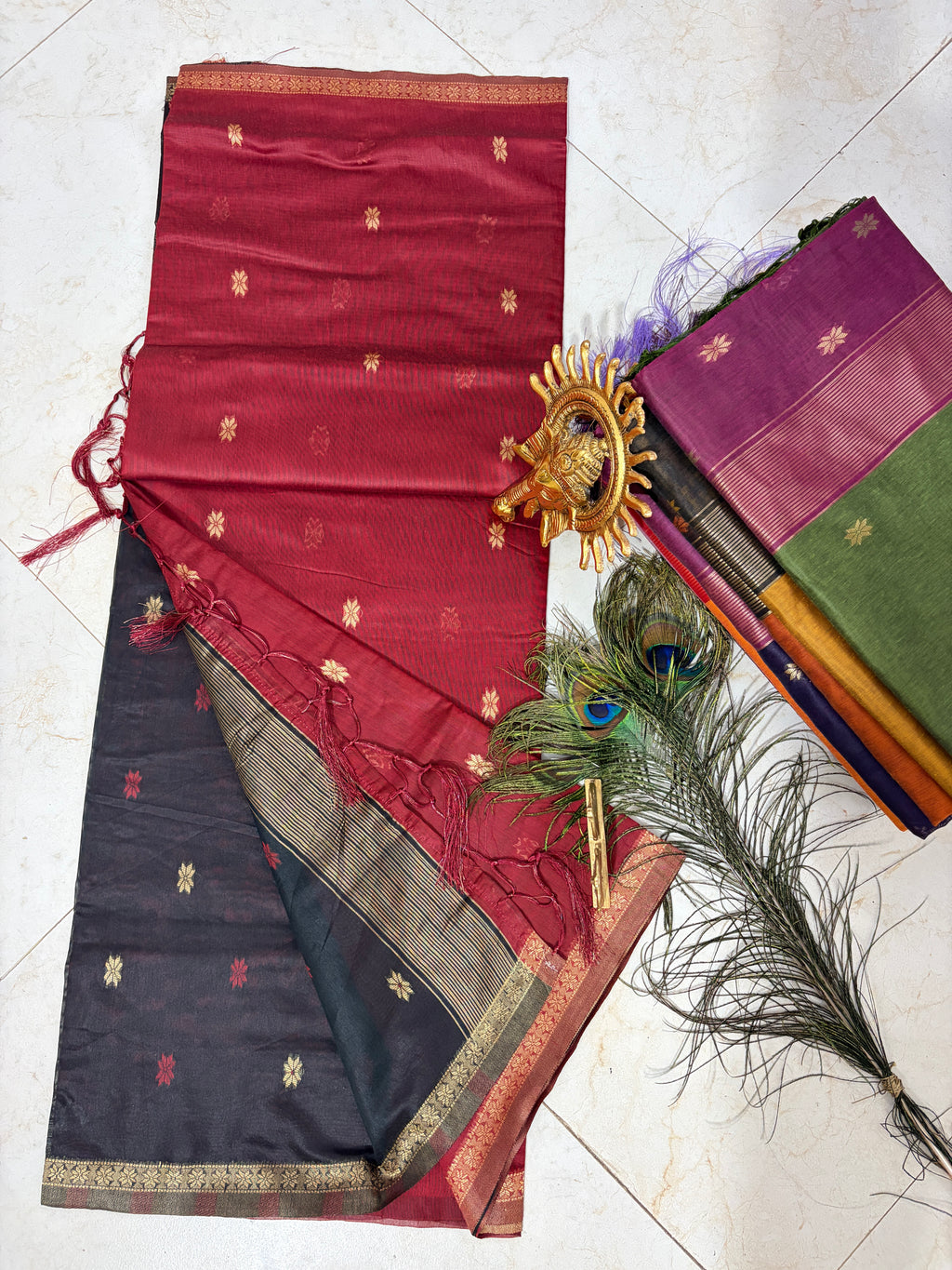 S-1 Maheshwari Handloom Silk Saree